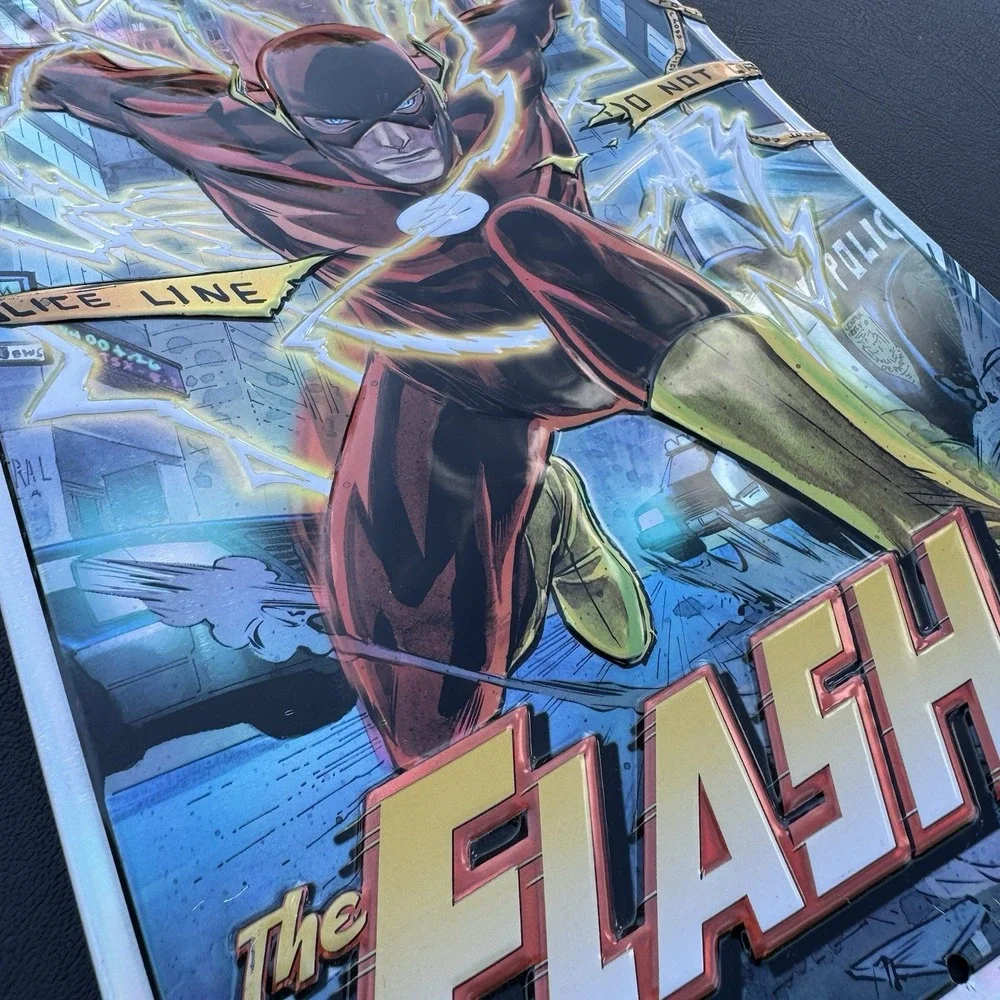 The Flash Wall Decor Tin Sign, Iridescent, Holographic, DC‎ Comics Poster